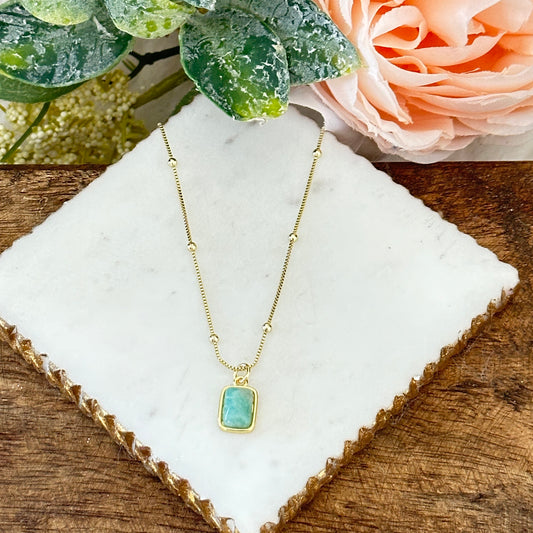 Briella Amazonite Gemstone Necklace