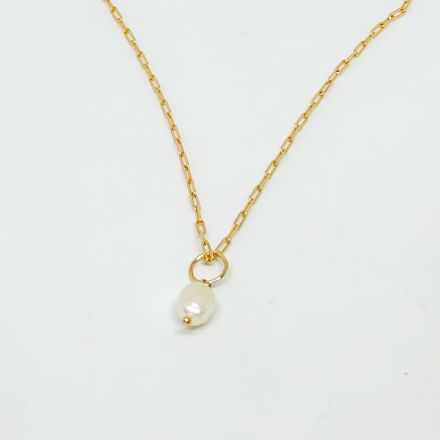 Gold filled freshwater pearl necklace